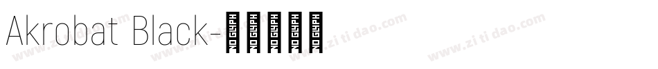 Akrobat Black字体转换